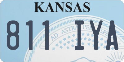 KS license plate 811IYA