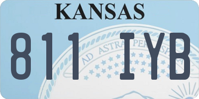 KS license plate 811IYB