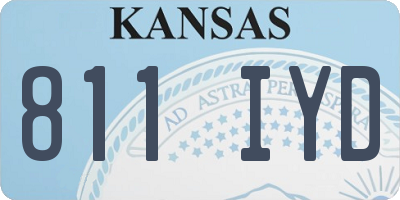 KS license plate 811IYD