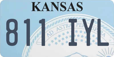 KS license plate 811IYL