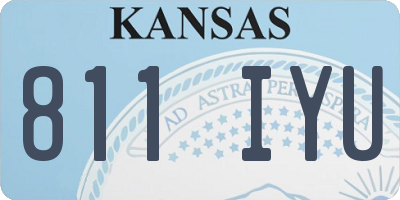 KS license plate 811IYU