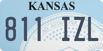 KS license plate 811IZL