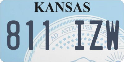 KS license plate 811IZW