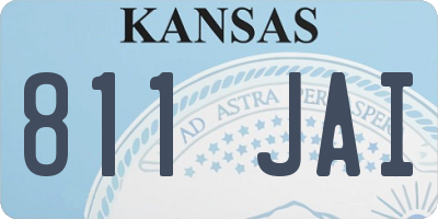 KS license plate 811JAI