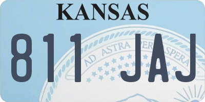 KS license plate 811JAJ