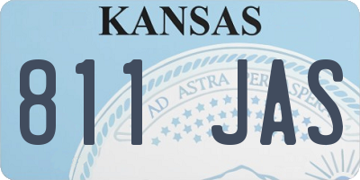 KS license plate 811JAS