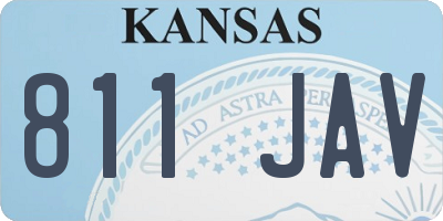 KS license plate 811JAV