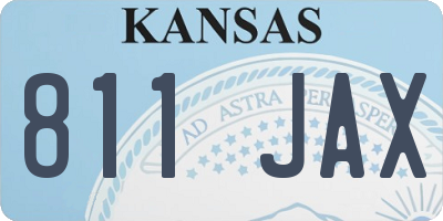 KS license plate 811JAX