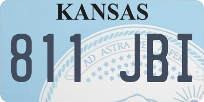 KS license plate 811JBI