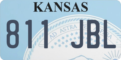 KS license plate 811JBL