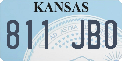 KS license plate 811JBO