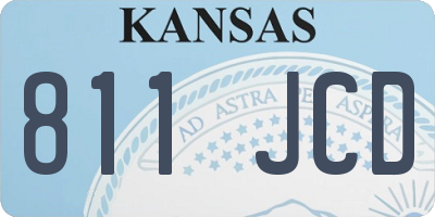 KS license plate 811JCD