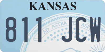 KS license plate 811JCW