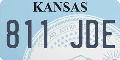 KS license plate 811JDE