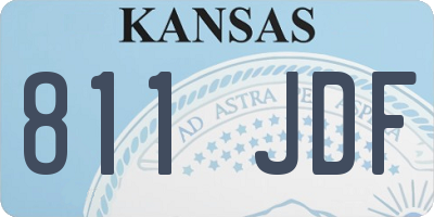 KS license plate 811JDF