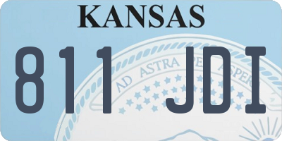 KS license plate 811JDI