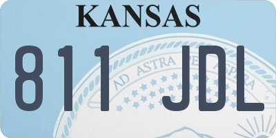 KS license plate 811JDL