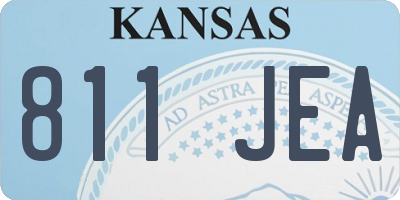 KS license plate 811JEA