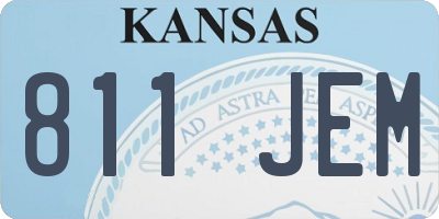 KS license plate 811JEM