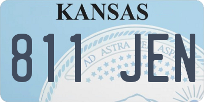 KS license plate 811JEN