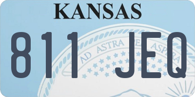 KS license plate 811JEQ