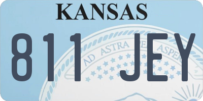 KS license plate 811JEY