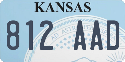 KS license plate 812AAD