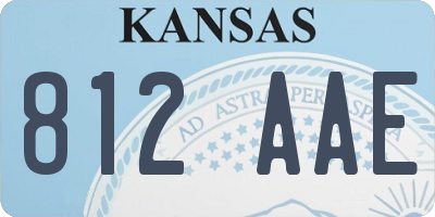 KS license plate 812AAE