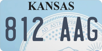 KS license plate 812AAG