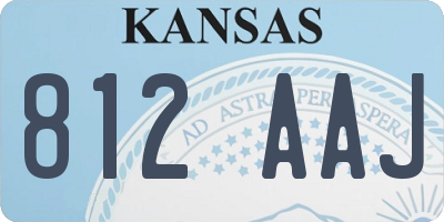 KS license plate 812AAJ