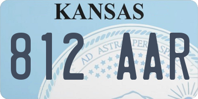 KS license plate 812AAR
