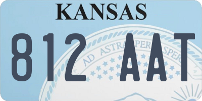KS license plate 812AAT