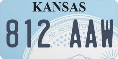KS license plate 812AAW