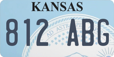 KS license plate 812ABG
