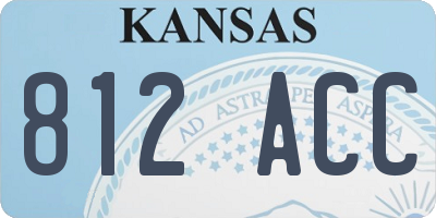 KS license plate 812ACC