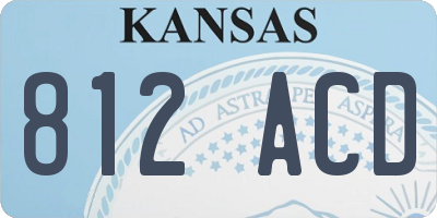 KS license plate 812ACD