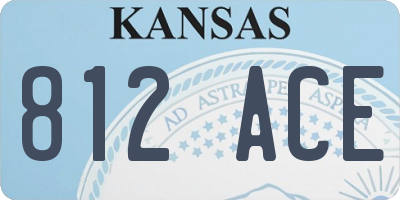 KS license plate 812ACE
