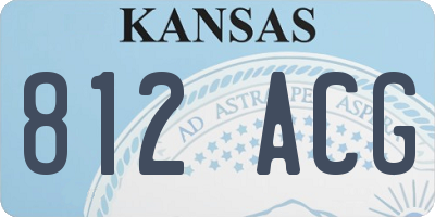 KS license plate 812ACG
