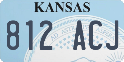 KS license plate 812ACJ