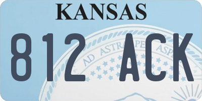 KS license plate 812ACK