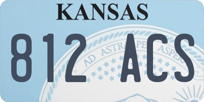KS license plate 812ACS