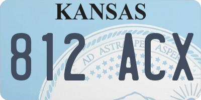 KS license plate 812ACX