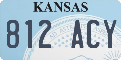 KS license plate 812ACY