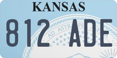 KS license plate 812ADE
