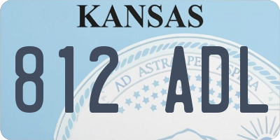 KS license plate 812ADL