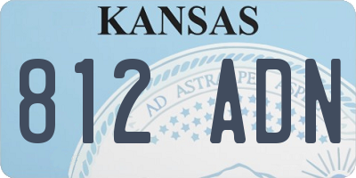 KS license plate 812ADN