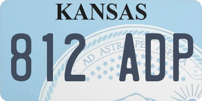 KS license plate 812ADP
