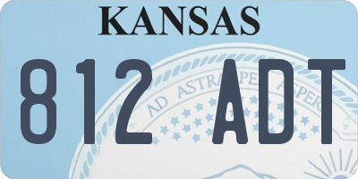 KS license plate 812ADT