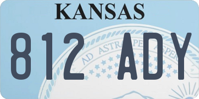 KS license plate 812ADY
