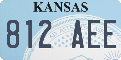 KS license plate 812AEE